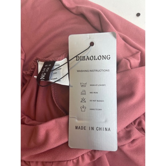 DIBAOLONG Wide Leg Lounge Pants High Waist Comfy Casual Pink Size S - Picture 12 of 12